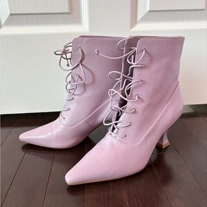 Mango Women Boots Lace Up Heeled EU 39